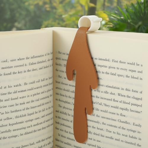 Ymapinc 3D Verschüttetem Kaffee Lesezeichen Dreidimensionale Bookmark Personalisierte Geschenk für Kaffeeliebhaber männliche und weibliche Buchliebhaber Verwendet Werden