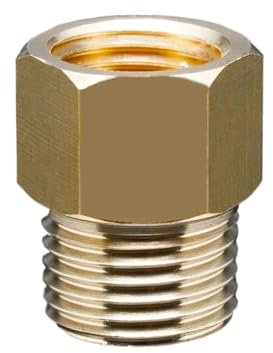 Raccords de plomberie Raccords de tuyauterie, mamelon hexagonal en acier inoxydable, M14 M16 5 pièces adaptateur de connecteur de raccord de tuyau en laiton à filetage femelle métrique vers mâle(M16 F