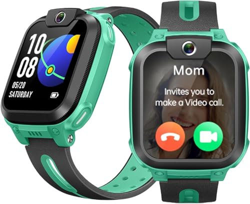 imoo Smart Watch Z1 für Kinder, geeignet für Video- und Sprachanrufe, mit Echtzeit-Positionierung und wasserdichtem IPX8, ist EIN Geburtstagsgeschenk für Jungen und Mädchen (Grün)