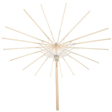 Cabilock Bamboo Paper Umbrella Holder Stand 22X15 Inch Oil Paper Umbrella Support Frame for Wedding Decor and Photography Props Durable Folding Repair Rack