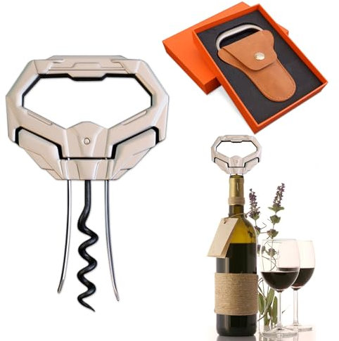 OHAANYY 3 en 1 Abridor de Botellas Ah So y Dos Puntas para Quitar Corchos de Botellas de Vino,El Abridor de Botellas ah-so Puede Quitar Corchos de Vino viejos y Frágiles Fácilmente (Diamond)