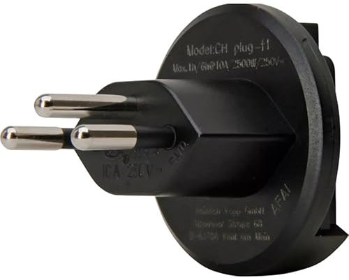 Kopp Reiseadapter für USA, UK, CH, AUS und CN Weltweit Basiselement für Verschiedene Länderstecker Universaladapter (Schweiz)