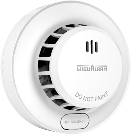 Rauchmelder 10 Jahre Lebensdauer, austauschbare 5-Jahres-Batterie, 85dB Alarm, Test- und Stummschaltfunktion, EN14604 (1 Stück)