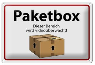 Femer Blechschild Spruch 30x40 cm Paketbox Video Schild