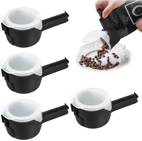 4 Pièces Pince Fermeture Sachet Alimentaire avec Bec Verseur, Réutilisables Clips D'étanchéité pour Sacs Alimentaires, Clip Fermeture Sachet Alimentaire, pour Cuisine, la Maison, Bureau