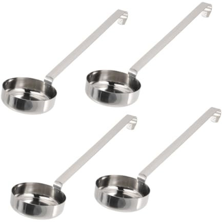 BESPORTBLE Lot De 4 Louches À Pizza En Acier Inoxydable Idéales Pour Servir Et Étaler Les Sauces Louches À Soupe Ustensile De Cuisine Pour Les Fêtes Et La Maison