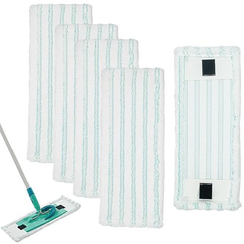 TXErfolg 5 Pièces Serpillères de Rechange pour Leifheit Clean Twist M Ergo Micro Duo, 38x15cm Housse de Rechange pour Leifheit Balai, Microfibre Accessoires de Rechange pour Tous de Sols