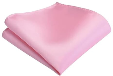 LABEL-CRAVATE Pochette de costume satin rose – Mouchoir de poche homme élégant – Accessoire mariage, soirée, cérémonie – Format carré 21 x 21 cm