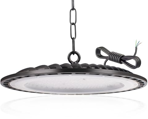 300W UFO LED High Bay Light, 6000K Kaltweiß UFO LED Werkstattlampe, 30000LM Hallenstrahler, IP65 Wasserdichte Industrielampe High Bay Licht für Fabriken,Garage,Lagerhaus