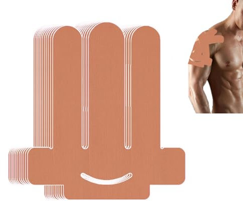 ANAMPION Kinesiotapes Vorgeschnitten for Schulter, 12 Stück Wasserfestes kinesiotape für Schulter Schmerzlinderung, Original Baumwolle Schulter Tape für Sport & Dauerhafte Unterstützung(Hautfarbe)