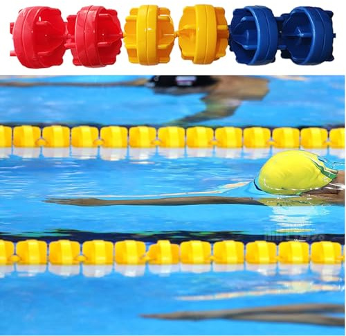 Poolseile und Schwimmkörper für Pool-Abtrennungen,Pool-Sicherheitsleinen und Schwimmkörper,Pool-Bahn-Abtrennungen, vormontierte Wasser-Sicherheitsleinen und Schwimmkörper-Kits(Steel Wire Ro,9m/29.53ft