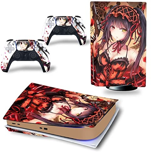 Schützend Für PS5 Skin Disc Edition Anime Console Und Controller Vinyl Cover Skins Wraps Für PS 5 Version 49718 Blasenfrei Rückstandsfrei