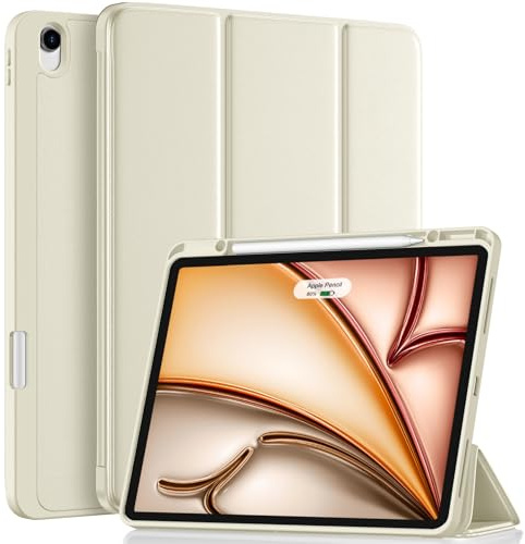 Vobafe Hülle für iPad Air 13 Zoll M4 2026 / M3 2025 / M2 2024 mit Stifthalter, Dreifaltiger Ständer-Schutzcover, TPU Flexible Rückseite, Auto Wachen/Schlafen, Sternenlicht