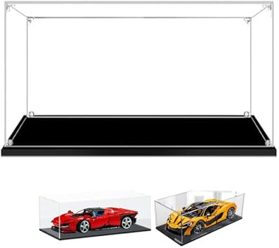 60x30x20cm Acryl Vitrine für Modellautos, Schaukasten für Figuren | Klar Acryl Vitrine für Lego Lamborghini 42115/42143/42056