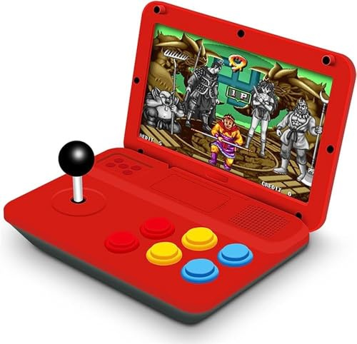 Console Arcade portatile da 10 pollici con 6000 giochi integrati | Supporta 10 emulatori e multiplayer a 4 giocatori per l'intrattenimento domestico
