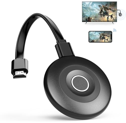4K UHD Wireless HDMI Display Dongle, No APP/Bluetooth, 2.4/5G Miracast Adapte, DLNA, AirPlay, Receiver Screen Mirroring Media Video for i-Phone, Android, Laptop, Window to HDTV, Projector, Monitor