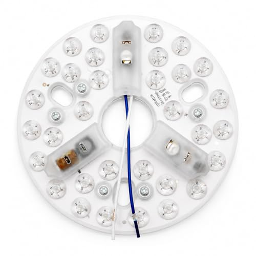 Toolivex Repuesto Luz LED Ventilador Techo 15W Panel LED Magnético 13.5cm | 3 Temperaturas 3000K/4000K/6000K, Función Memoria, Instalación Sin Herramientas, Luz Sin Parpadeos, 230V, Para Lámpara Techo