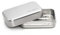 ASAVO 1 x Seifendose, Metall, Aluminum, mit herausnehmbaren Abropfgitter, rostfrei, Seifenschale zum Reisen, Seifenbox, Seifenbehälter, Blechdose, Metalldose, 1 Stück