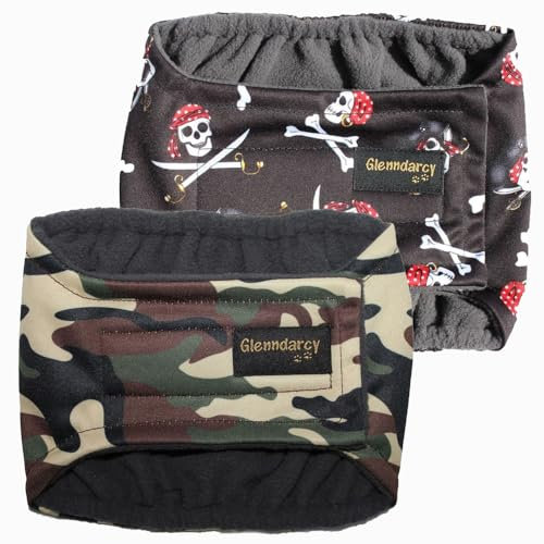 Glenndarcy Hundewindeln, Bauchband-Windeln, Größe M, 2 Stück