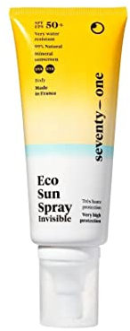 SeventyOne Percent | Eco Sun Spray Invisible SPF 50+ | Sehr Hoher Sonnenschutz Körper | UVA 25 | Vegan | Sehr wasserfest 100% Mineralische Filter - 100% Natürlich - Made in Frankreich | 100 ml