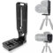 HAFOKO L-Halterung Vertikaler Plattenhalter für Gimbal Stabilisator 1/4'' 3/8'', DSLR Kamera auf Videostativ Einbeinstativ / 3 Achsen Gimbal Stabilisator für Live-Stream Video