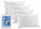 Adam Home Quilted Pillow Protectors 4 Pack (50 x 75 CM) - Soft Poly Cotton Zippered Pillow Cases – Durable, Breathable & Comfortable.