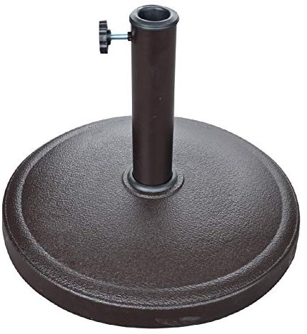 Angel Living Base de Parasol de Jardin, Poids pour Parasol de Jardin (10 KG, Marron)