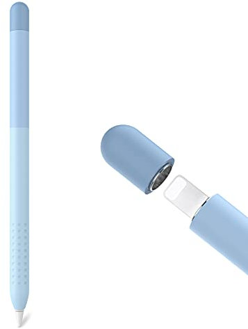 Delidigi Cover Apple Pencil 1 Generazione, Silicone Custodia Cover Accessori Holder Grip per Apple Pencil 1st Generazione(Blu)