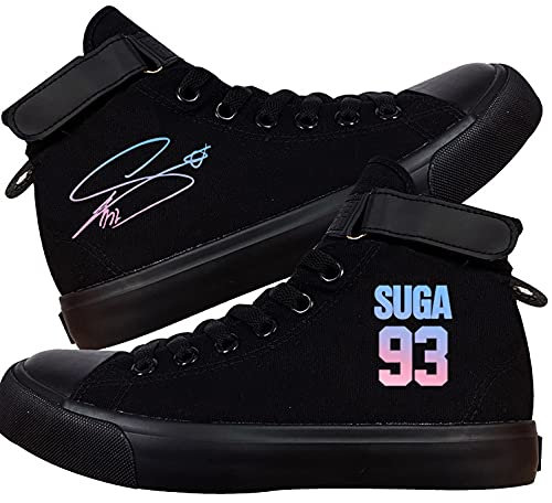 KPOP Schuhe Jungkook Merchandise V Taehyung Jimin Suga JHope Jin High Top Canvas Sneakers High Top Schnürschuhe Freizeitschuhe