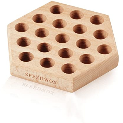 SPEEDWOX Wood Pliers Block Hexagonal Wooden Plier Organizer Hardwood Pliers Holder Plier Rack with 19 Holes for Pliers Stand Tool Storage Box Jewellers