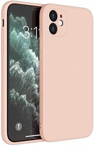 Mixroom - Cover Custodia Case per iPhone 12 Protezione Copre Fotocamera in Silicone TPU Morbido Opaco con Bordi Piatti Colore Rosa