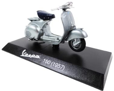 OPO 10 - Collezione Scooter in Miniatura 1/18 Compatibile con Piaggio Vespa 150 Grigio - 1957 - Ves0043
