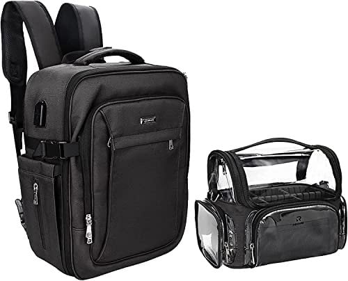 Relavel Professional Makeup Bag Backpack and Cosmetic Bag, Durable Waterproof Material with Shoulder Straps and Adjustable Dividers, Artist Organizer