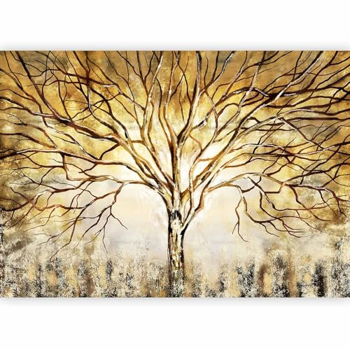 murando Photo Wallpaper Tree 350x256 cm / 138x97 Non-Woven Premium Art Print Fleece Wall Mural Decoration Poster Picture Design Modern Branches Nature Like Painted c-A-10060-a-a