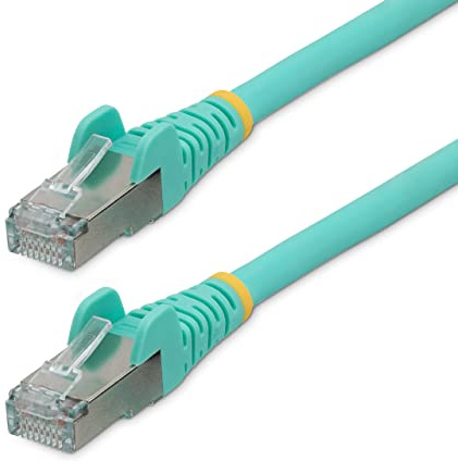 StarTech 7.5m Cat6a Snagless Ethernet Cable, S/FTP, 100W PoE, LSZH, Aqua