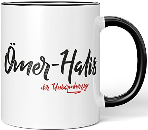 JUNIWORDS Tasse, Ömer-Halis, der Unbarmherzige, Schwarz (5280774)