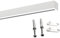 Deco-Raum Gardinenschiene auf Maß Aluminium Innenlauf eckig flach Deckenbefestigung Vorhangstange Flächenvorhang Schiene Innenlaufstange für Vorhänge mit Spannriegel weiss 340cm geteilt Square