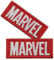 Vmcoatdu 2 Pieces Marvel Comics Marvel Logo Military Embroidered Patch Badge Emblem with Hook and Loop Applique Patches