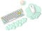 MAMBASNAKE Cloud Tapis de souris et support de repose-poignet pour clavier avec sous-verre, confortable coussin de poignet en mousse à mémoire de forme avec base antidérapante, ergonomique - Vert