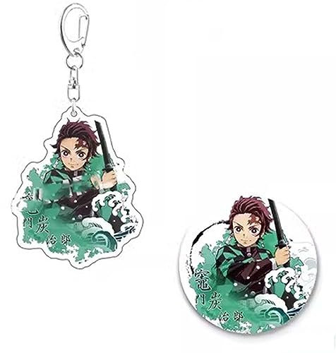 Pour Demon Slayer Anime Cosplay porte-clés, porte-clés pendentif accessoires accessoires bijoux,C-S
