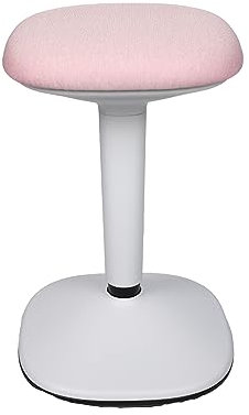 Viasit Younit ergonomischer Hocker, Stehhocker, Stehsitz, Arbeitshocker, Stehsitzhilfe, Sitzhocker für Homeoffice und Büro - Höhenverstellbar (rosa, Gestell telegrau)