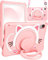 SurgeCraft for iPad Mini 7/6 Case, 8.3 Inch Cute Cat Girls Cover Kawaii Girly Women with Strap and Handle Stand, Soft Silicone Covers