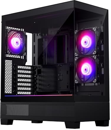 Phanteks XT View ATX Mid-Tower Case - Tempered Glass, Black, High-Performance Cooling, D-RGB Fans, USB-C 3.2 Gen2