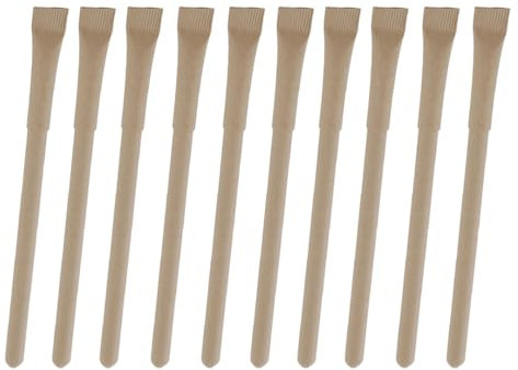 WPRO Kugelschreiber aus Papier Fabian 20er Set beige mit Kappe • nachhaltige Schreibwaren mit blauer Mine • ökologisch recyclebar für Büro & Schule