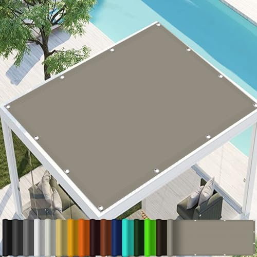 Rectangular Toldo Vela de Sombra 2 x 2.5 m Toldo Vela Parasol Prueba de Viento Impermeable, Tela Oxford Resistente Toldo Vela Parasol para Balcon Patio Jardín, Gris Pardo