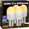 Briignite E14 LED-Glühbirne, 4er-Pack Kühlschrankbirnen, 2 W SES E14 Mini-LED-Glühbirnen (entspricht 20 W – 25 W), 3000 K Warmweiß, 200 lm, nicht dimmbar, geeignet für Kühlschränke, Gefrierschränke