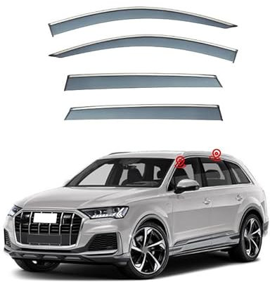 GuanLL Auto-Windabweiser für Audi Q7 MK2-4M 2016+,Sonnenblenden/Regenschutz/Windabweiser/Tür-Windabweiser