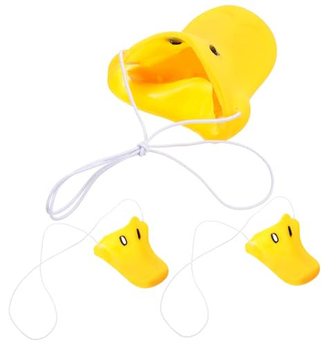 UPKOCH 6 Stk Entennase Entenschnabelkostüm Karnevalsnase Kleine Ente Requisite Halbmundmasken Entenschnauzenmasken Bill-maske Gans-kostüm-nase Hai Entenschnauzenkostüm Leuchtstab Vinyl
