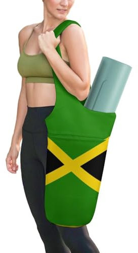 AuHomea Yogamatten-Tasche für Damen, Jamaika-Flagge, extra große Yoga-Tasche, Tragetasche, Yoga-Zubehör