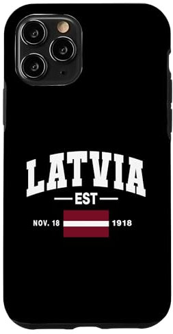 Coque pour iPhone 11 Pro Lettonie Est. 18 novembre 1918 Drapeau national letton